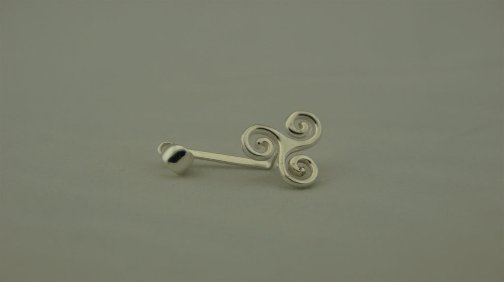 925 Silber Donuthalter Triskele – für 40 mm Donut, 37 mm – Bild 5