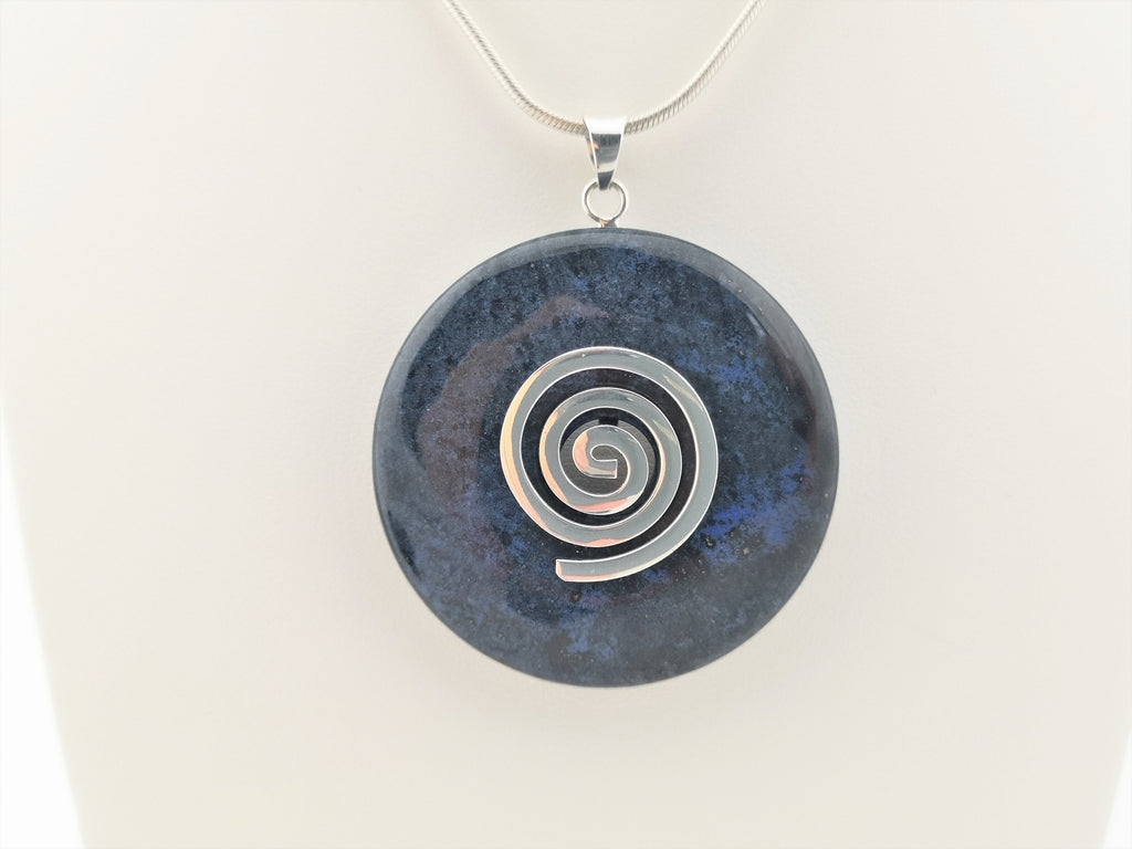 Dumortierit Donut mit separat erhältlichem Spiralhalter