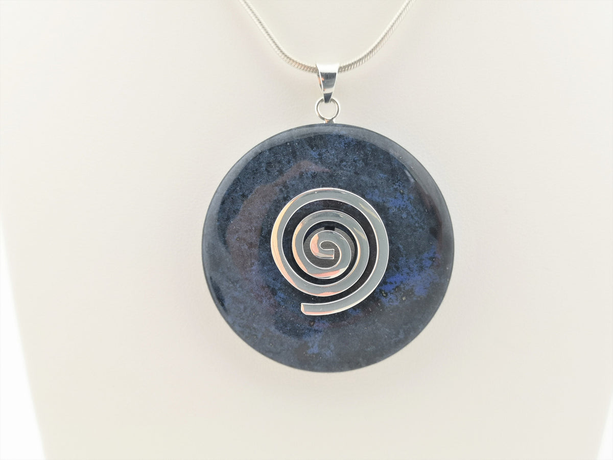 Dumortierit Donut mit separat erhältlichem Spiralhalter