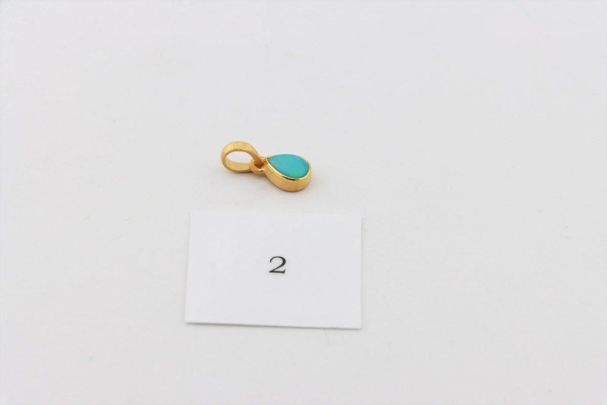 Australischer Edelopal Anhänger – vergoldetes 925 Silber – Bild 6