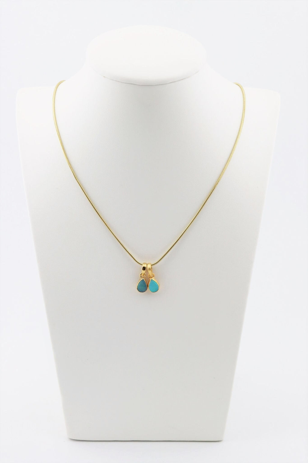 Australischer Edelopal Anhänger – vergoldetes 925 Silber – Bild 8