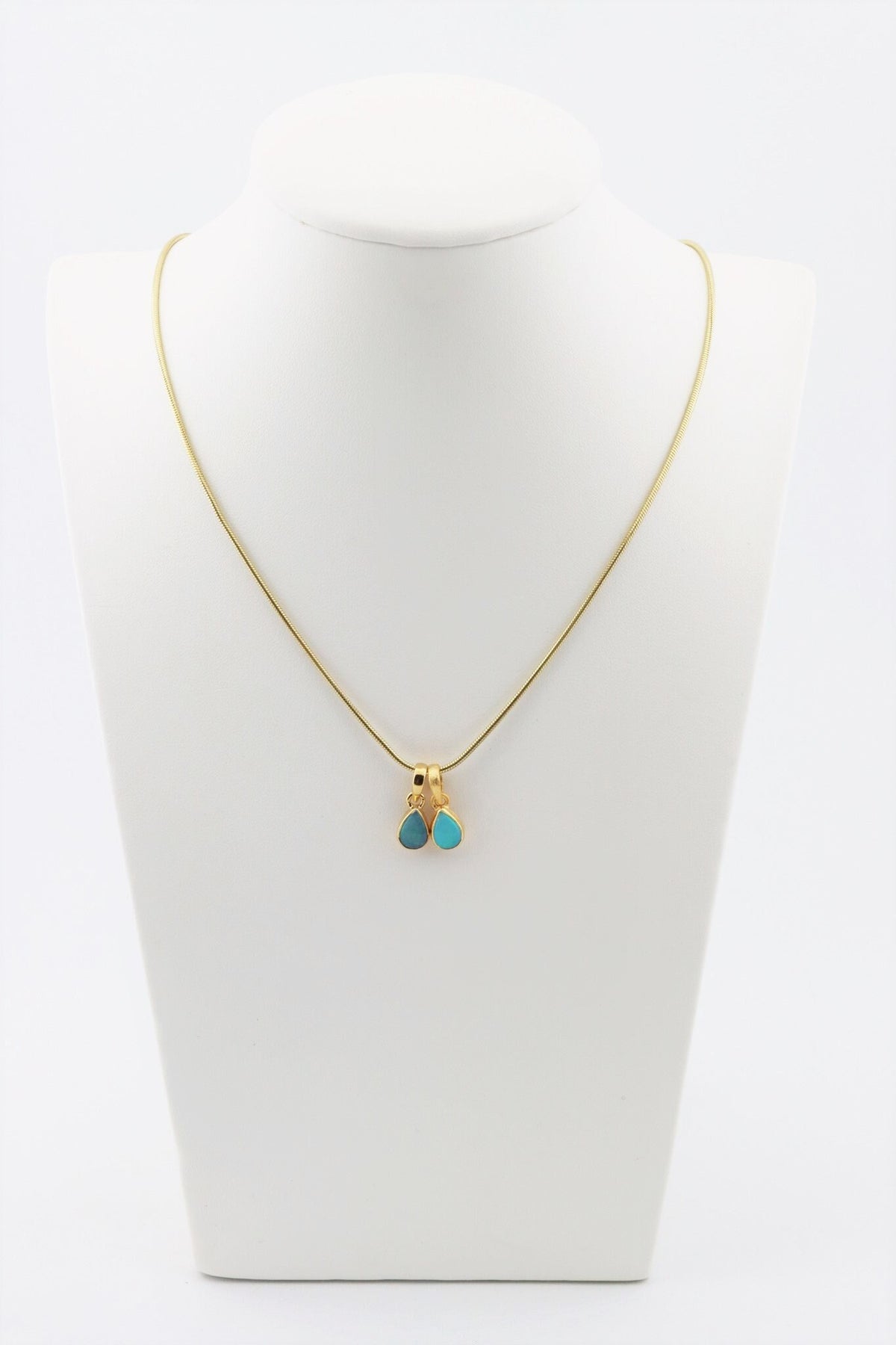 Australischer Edelopal Anhänger – vergoldetes 925 Silber – Bild 8