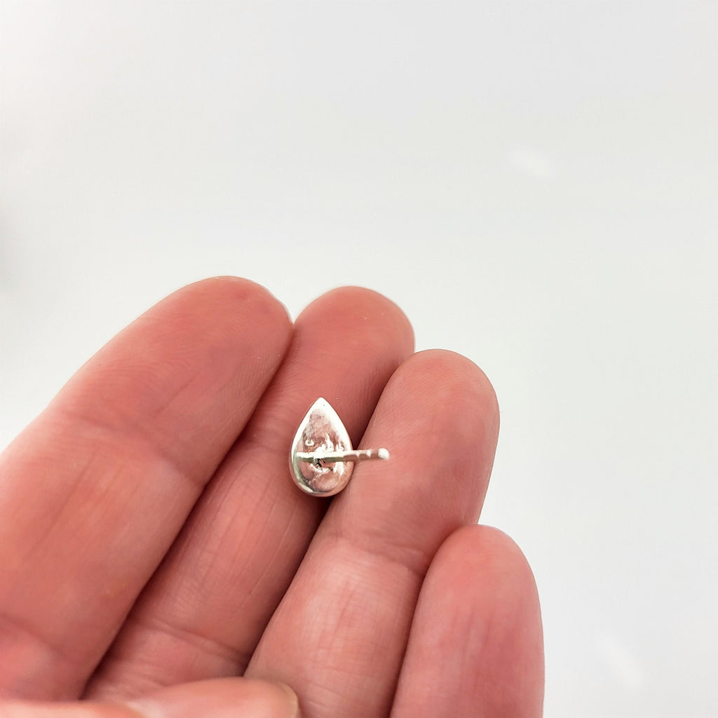 Blauer Zirkon Ohrstecker – teilvergoldetes 925 Silber, Sri Lanka – Bild 5