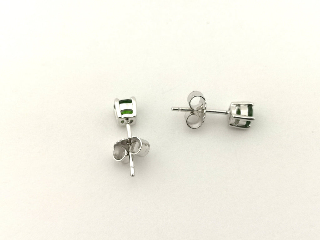 Chromdiopsid Ohrstecker – 925 Silber, facettiert, Jakutien – Bild 4
