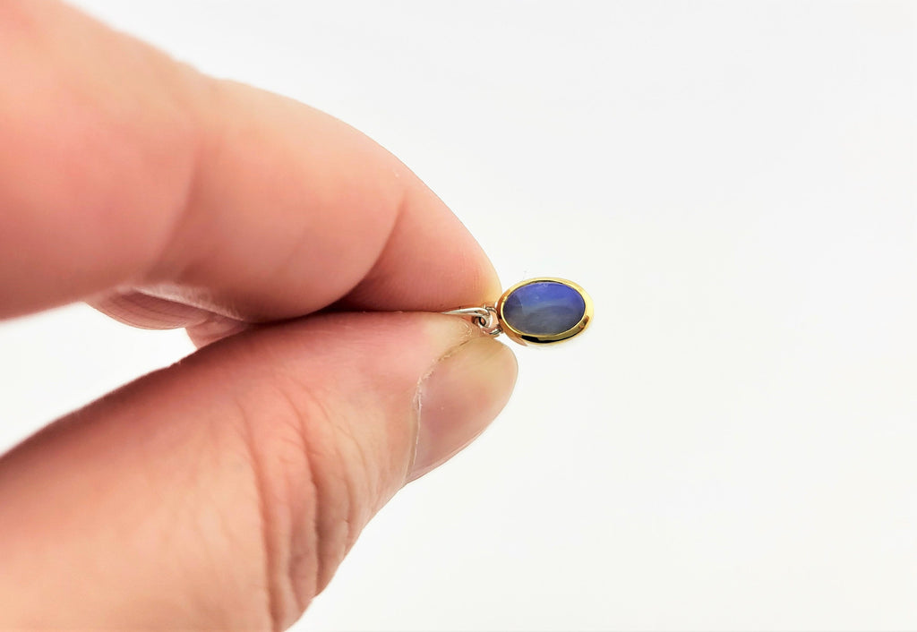 Edelopal Ohrhänger – vergoldetes 925 Silber, Brisur – Bild 4