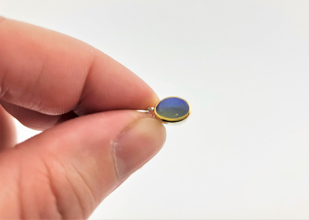 Edelopal Ohrhänger – vergoldetes 925 Silber, Brisur – Bild 6