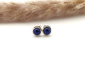 Lapislazuli Ohrstecker – rhodiniertes 925 Silber, Afghanistan – Bild 1