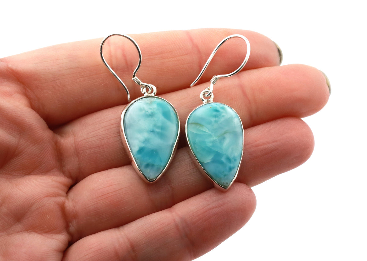 Larimar Ohrhänger Art. 101 – 925 Silber, Tropfen – Bild 3