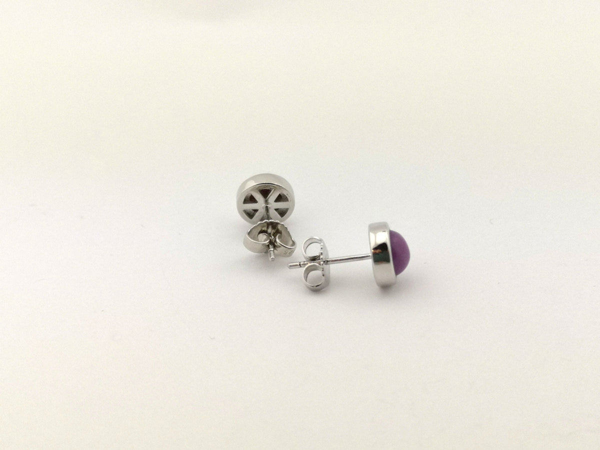 Phosphosiderit Ohrstecker – rhodiniertes 925 Silber – Bild 4
