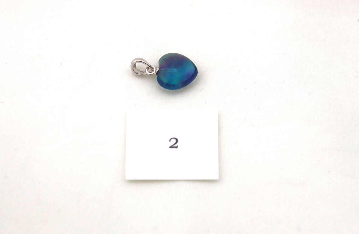 Fluorit Herz Anhänger aus 925 Silber – Regenbogenfluorit Schmuck – Bild 4