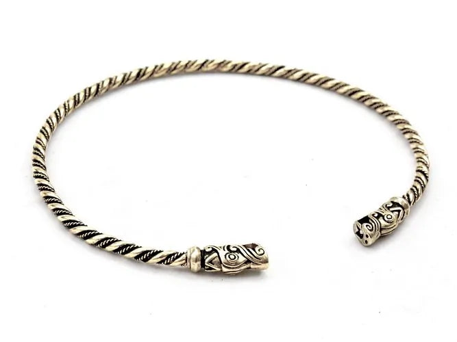 Gotland Wikinger-Torque aus versilberter Bronze