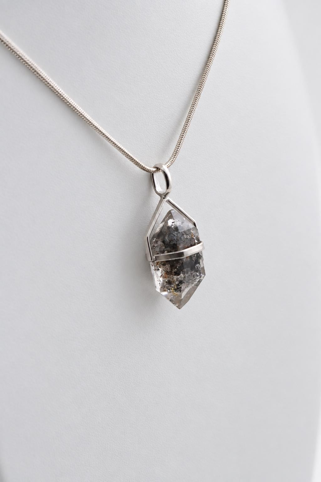 Herkimer-Diamant Bergkristall Anhänger – Ansicht 2