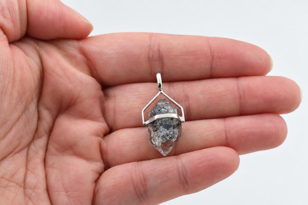 Herkimer-Diamant Bergkristall Anhänger – Ansicht 4