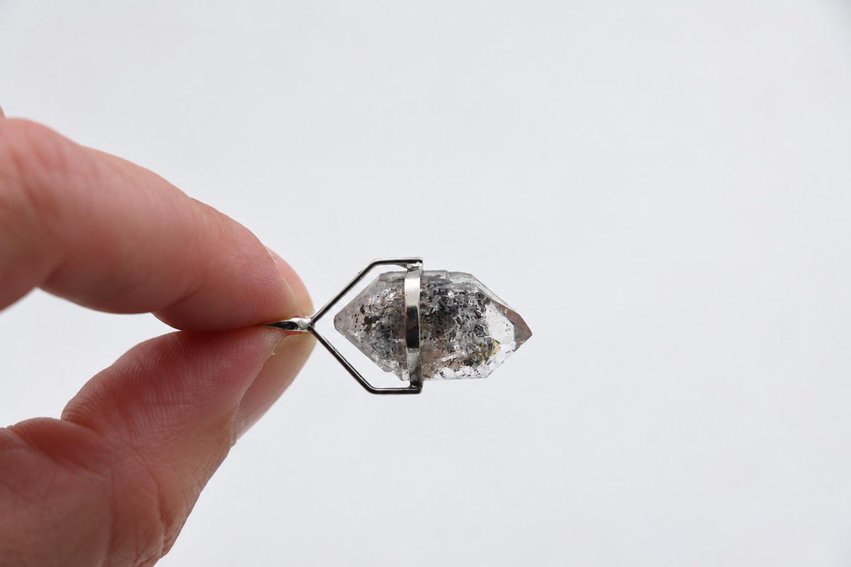 Herkimer-Diamant Bergkristall Anhänger – Ansicht 5