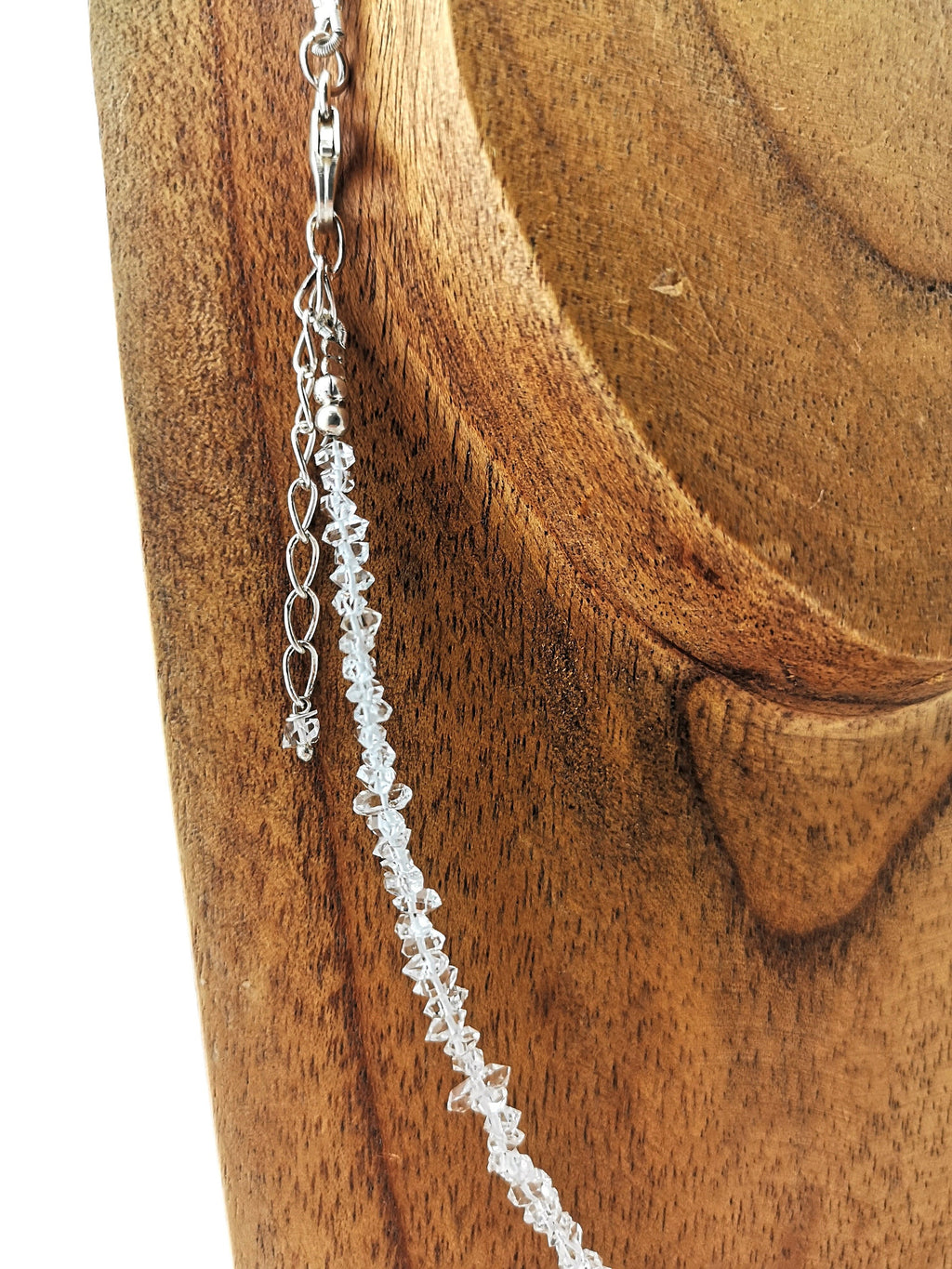 Herkimer Diamant Kette – Bergkristall Doppelender, 925 Silber – Bild 4