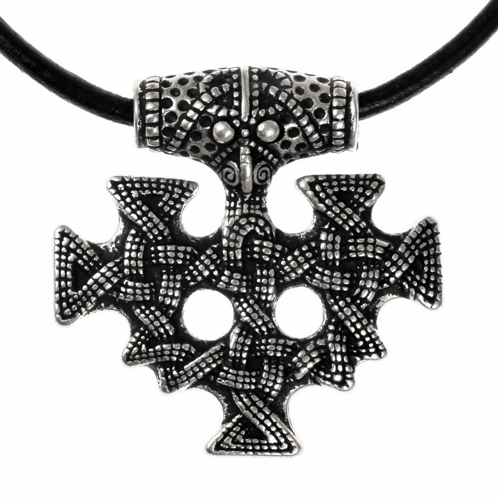 Hiddensee-Kreuz Anhänger aus versilberter Bronze