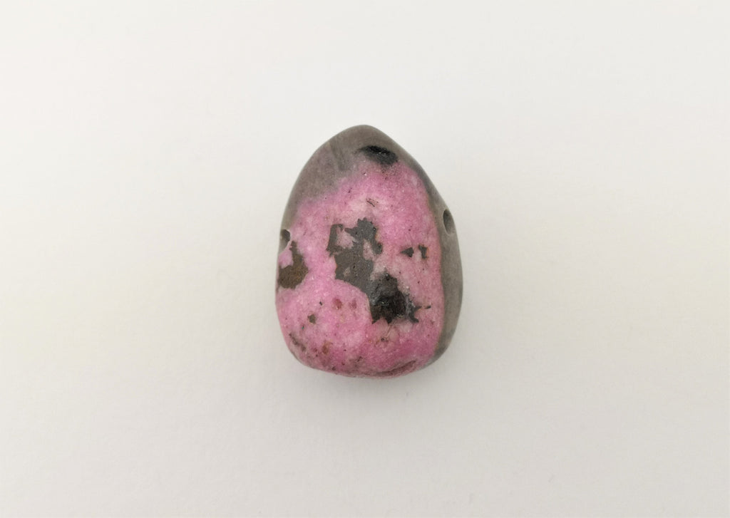 Kobaltdolomit Anhänger gebohrt – pinkfarbener Naturstein aus DR Kongo – 31 × 24 × 18 mm – Ansicht 2