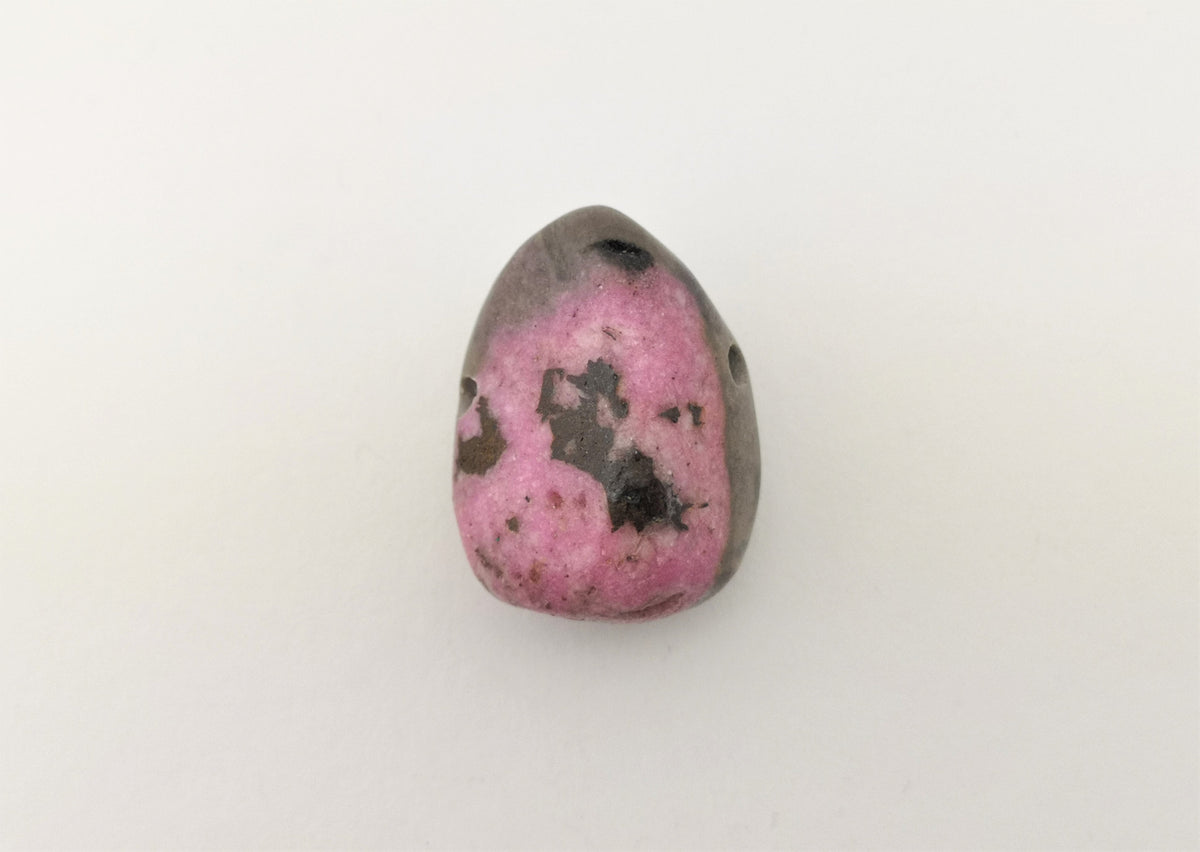 Kobaltdolomit Anhänger gebohrt – pinkfarbener Naturstein aus DR Kongo – 31 × 24 × 18 mm – Ansicht 2