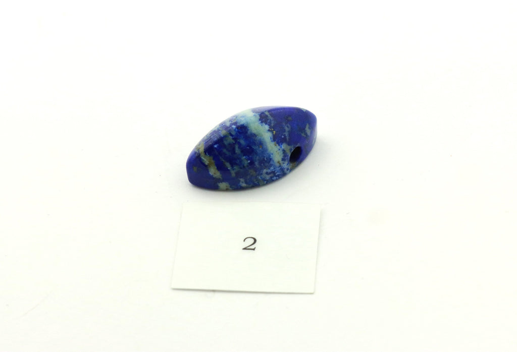 Lapis Lazuli Anhänger gebohrt – Navette aus Afghanistan – Bild 6