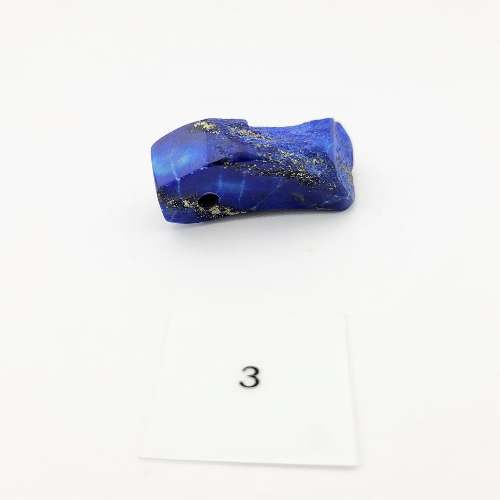 Lapis Lazuli Anhänger gebohrt – roh und poliert – Stein Nr. 2 oder 4 aus Afghanistan – Bild 5
