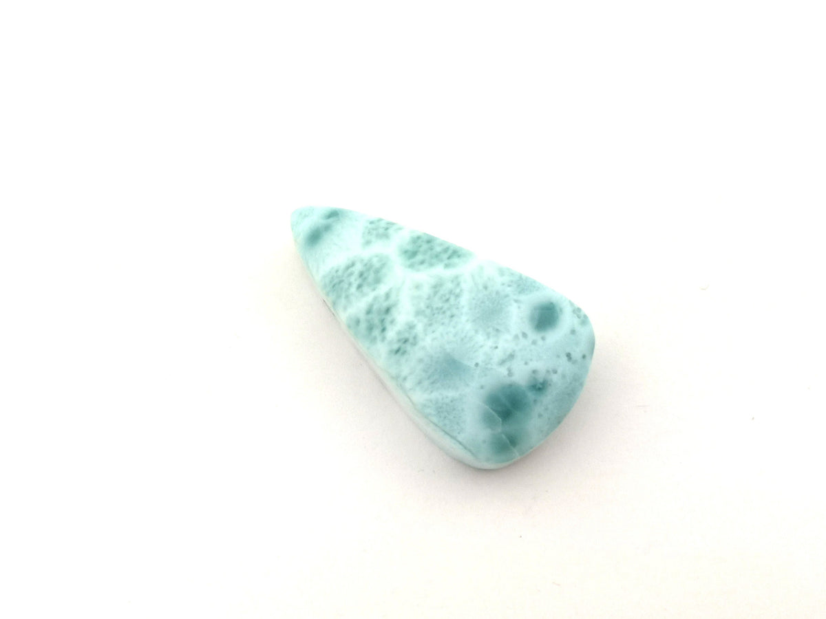 Larimar Anhänger 79,9 ct – AAA Pektolith, quergebohrtes blaues Unikat aus der Dominikanischen Republik | LAR384 – Ansicht 2