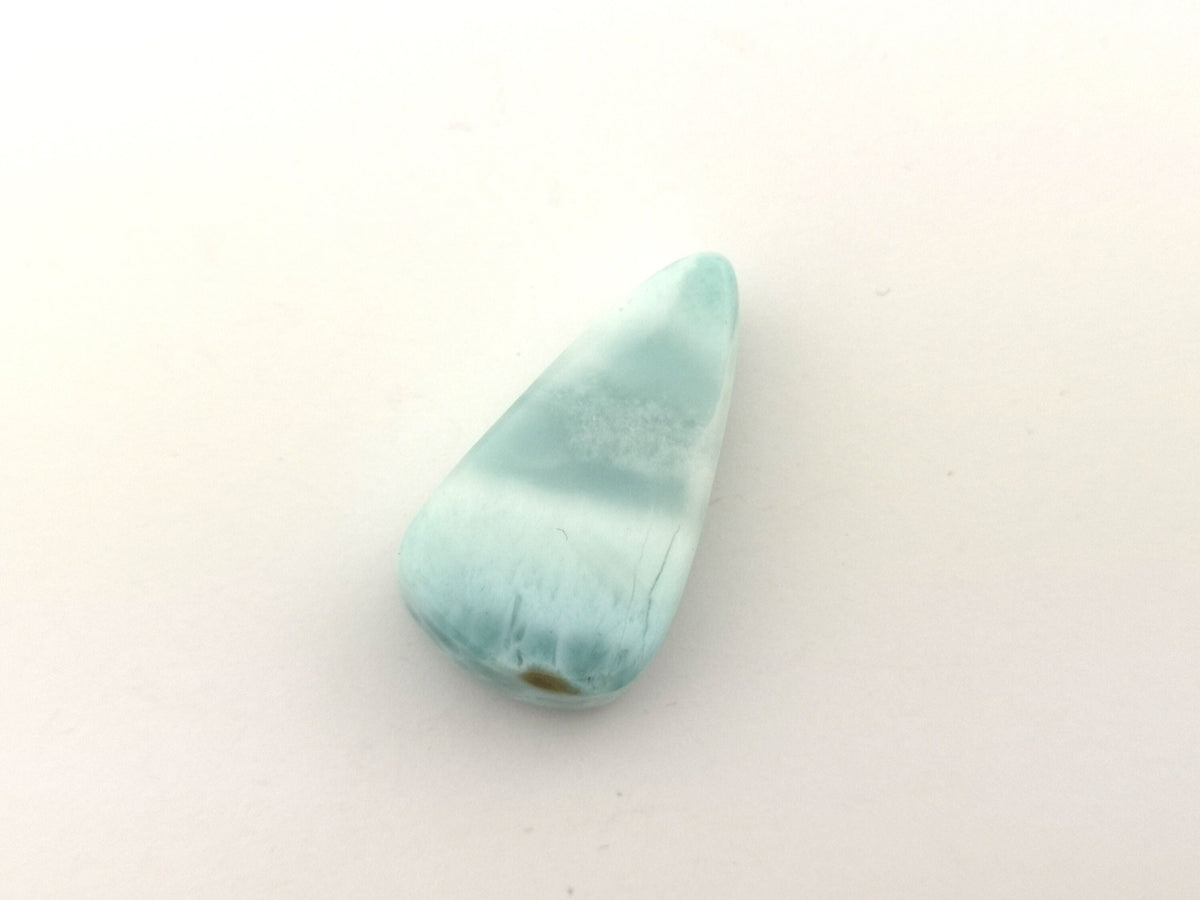 Larimar Anhänger 79,9 ct – AAA Pektolith, quergebohrtes blaues Unikat aus der Dominikanischen Republik | LAR384 – Ansicht 3