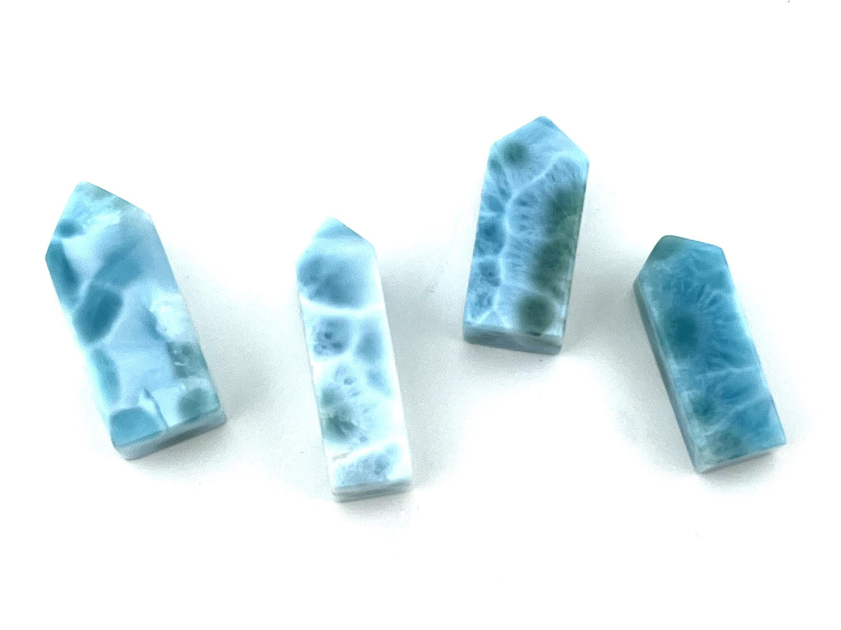 Larimar Mini-Obelisk Unikate – polierter Pektolith – Ansicht 2