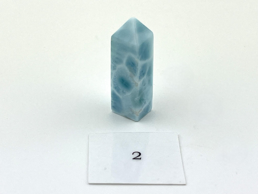 Larimar Mini-Obelisk Unikate – polierter Pektolith – Ansicht 5