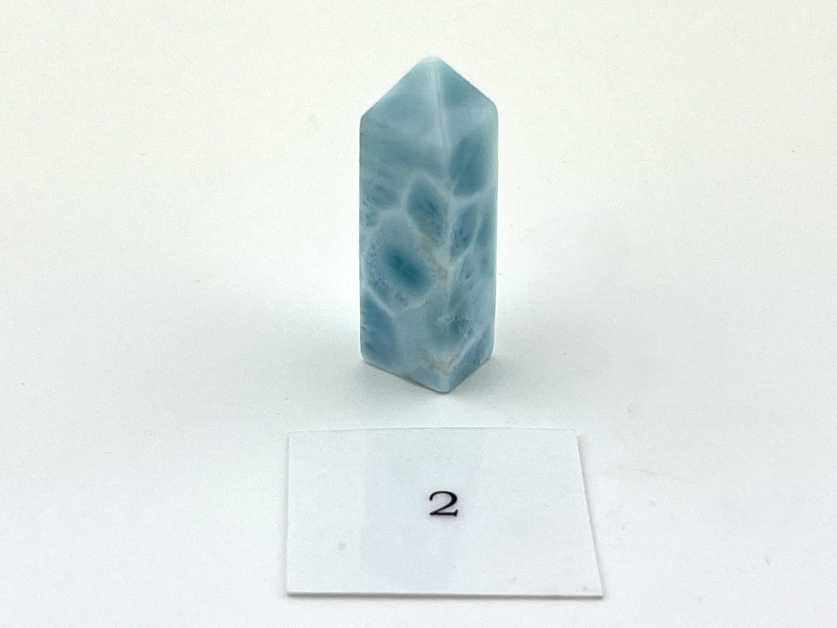 Larimar Mini-Obelisk Unikate – polierter Pektolith – Ansicht 5