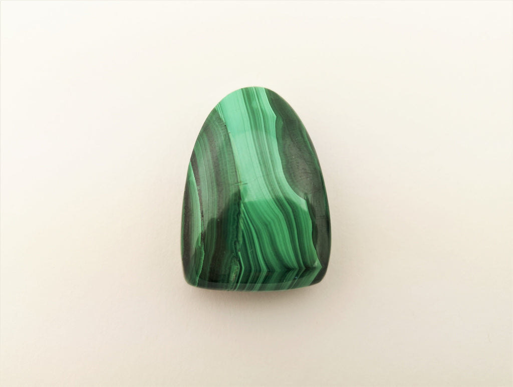 Malachit Anhänger gebohrt – grüner Naturstein mit Bänderung, AAA Qualität, ca. 35 × 25 mm – Bild 3