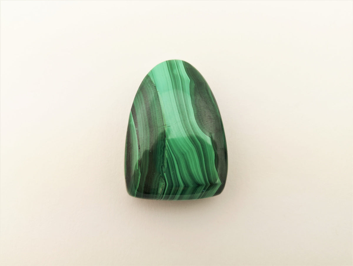 Malachit Anhänger gebohrt – grüner Naturstein mit Bänderung, AAA Qualität, ca. 35 × 25 mm – Bild 3