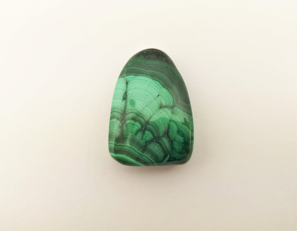 Malachit Anhänger gebohrt – grüner Naturstein mit Bänderung, AAA Qualität, ca. 35 × 25 mm – Bild 4