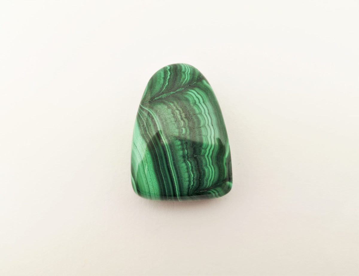 Malachit Anhänger gebohrt – grüner Naturstein mit Bänderung, AAA Qualität, ca. 35 × 25 mm – Bild 5