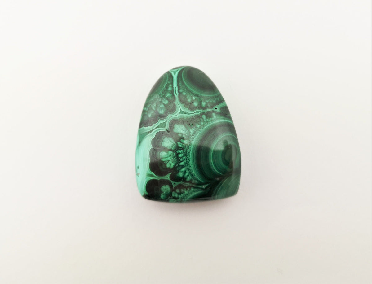 Malachit Anhänger gebohrt – grüner Naturstein mit Bänderung, AAA Qualität, ca. 35 × 25 mm – Bild 8