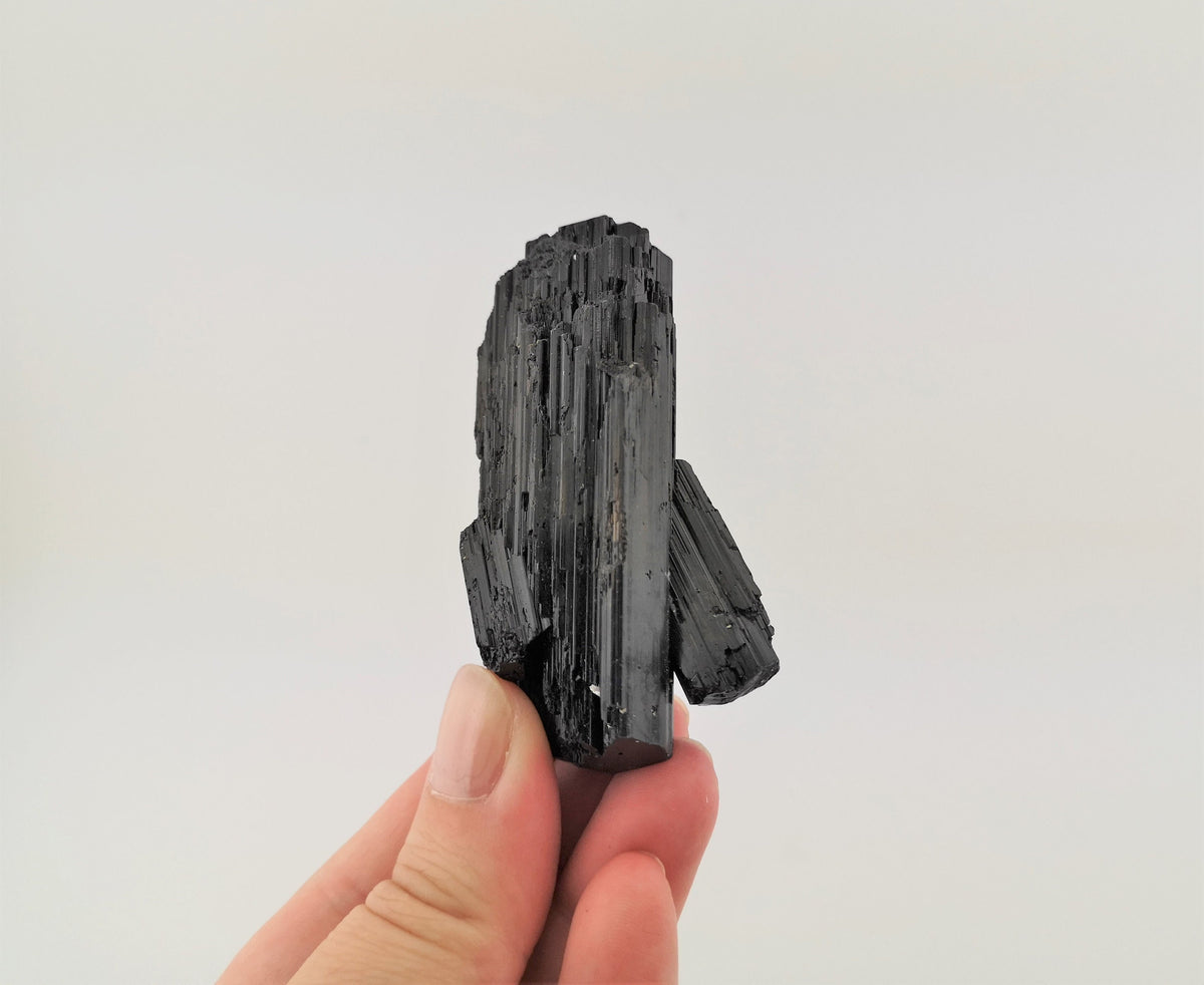 Schwarzer Turmalin Doppelender – Schörl AA, 79 g, Madagaskar – Ansicht 1