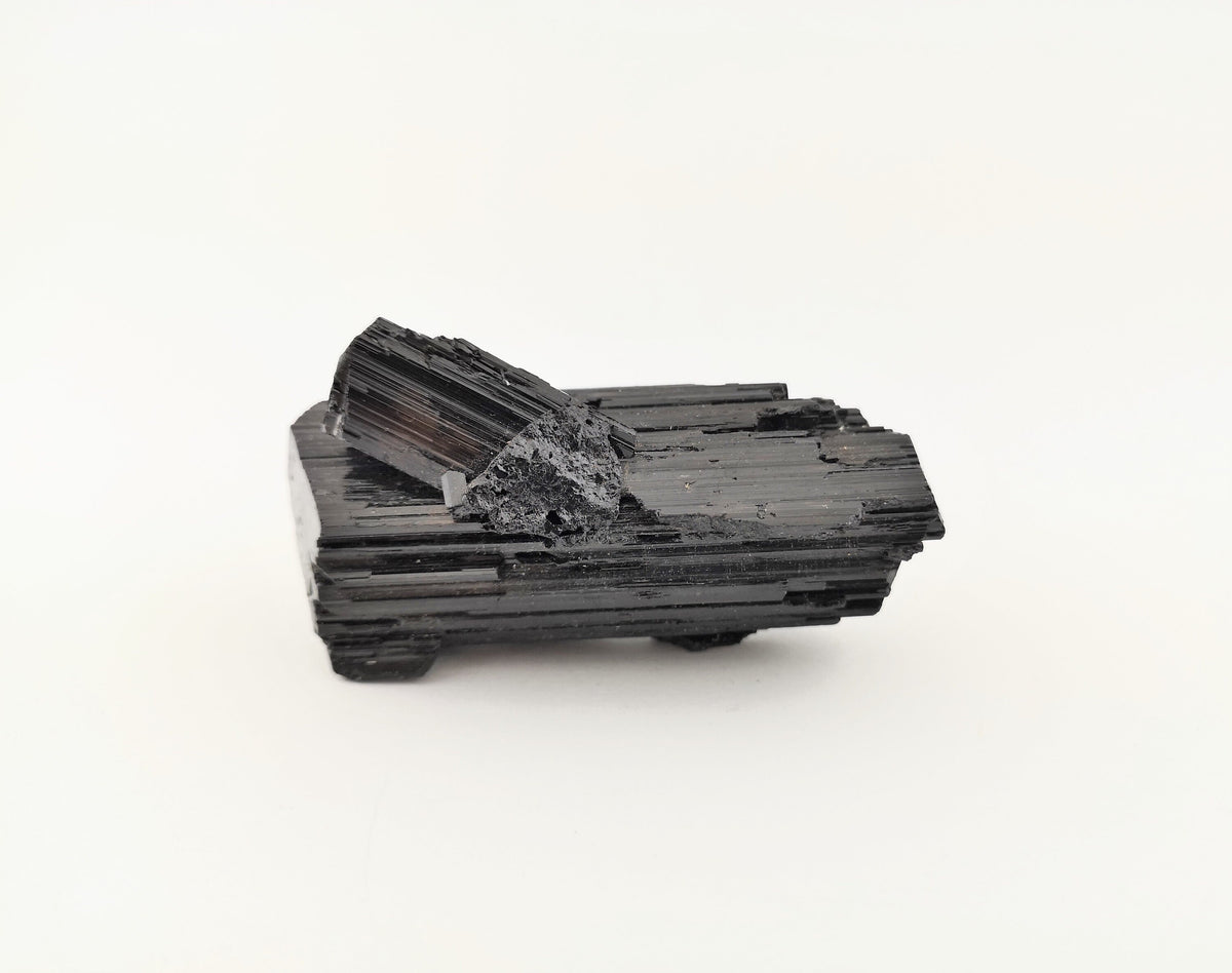 Schwarzer Turmalin Doppelender – Schörl AA, 79 g, Madagaskar – Ansicht 5