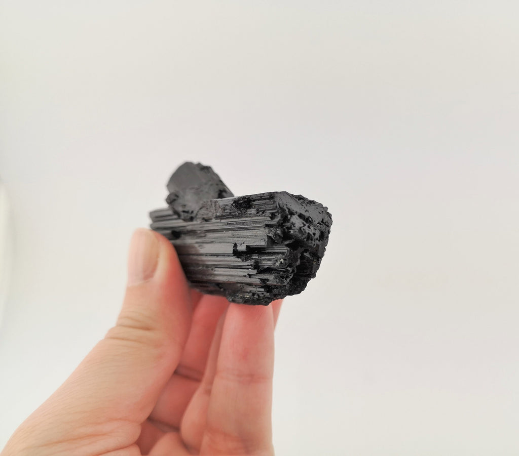 Schwarzer Turmalin Doppelender – Schörl AA, 79 g, Madagaskar – Ansicht 6