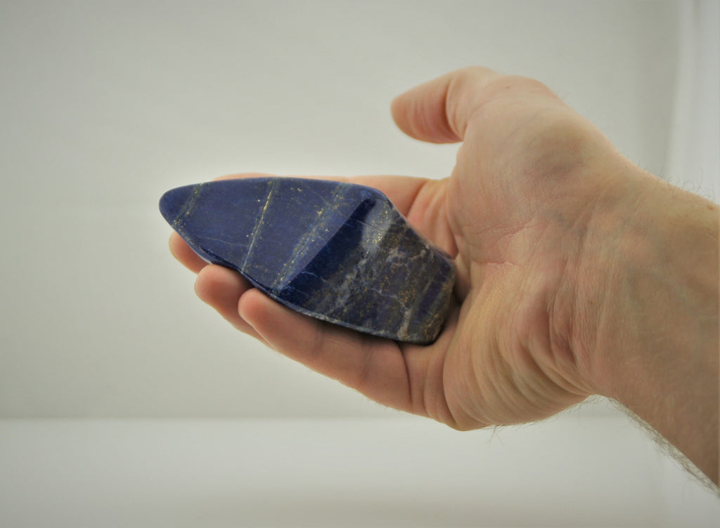 Lapislazuli Freeform Unikat – poliert, 226 g, Afghanistan – Ansicht 6