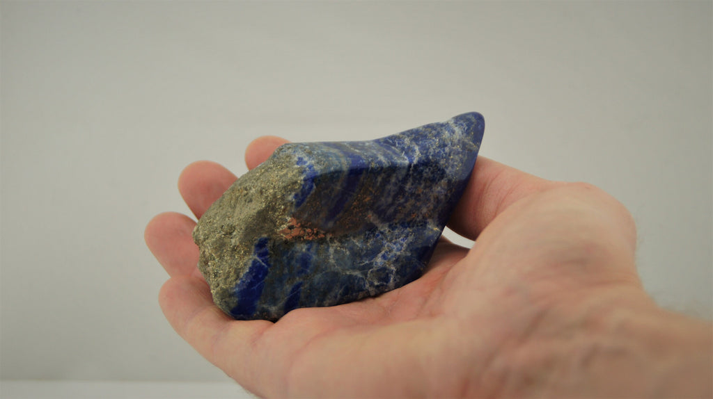Lapislazuli Freeform Unikat – poliert, 226 g, Afghanistan – Ansicht 7