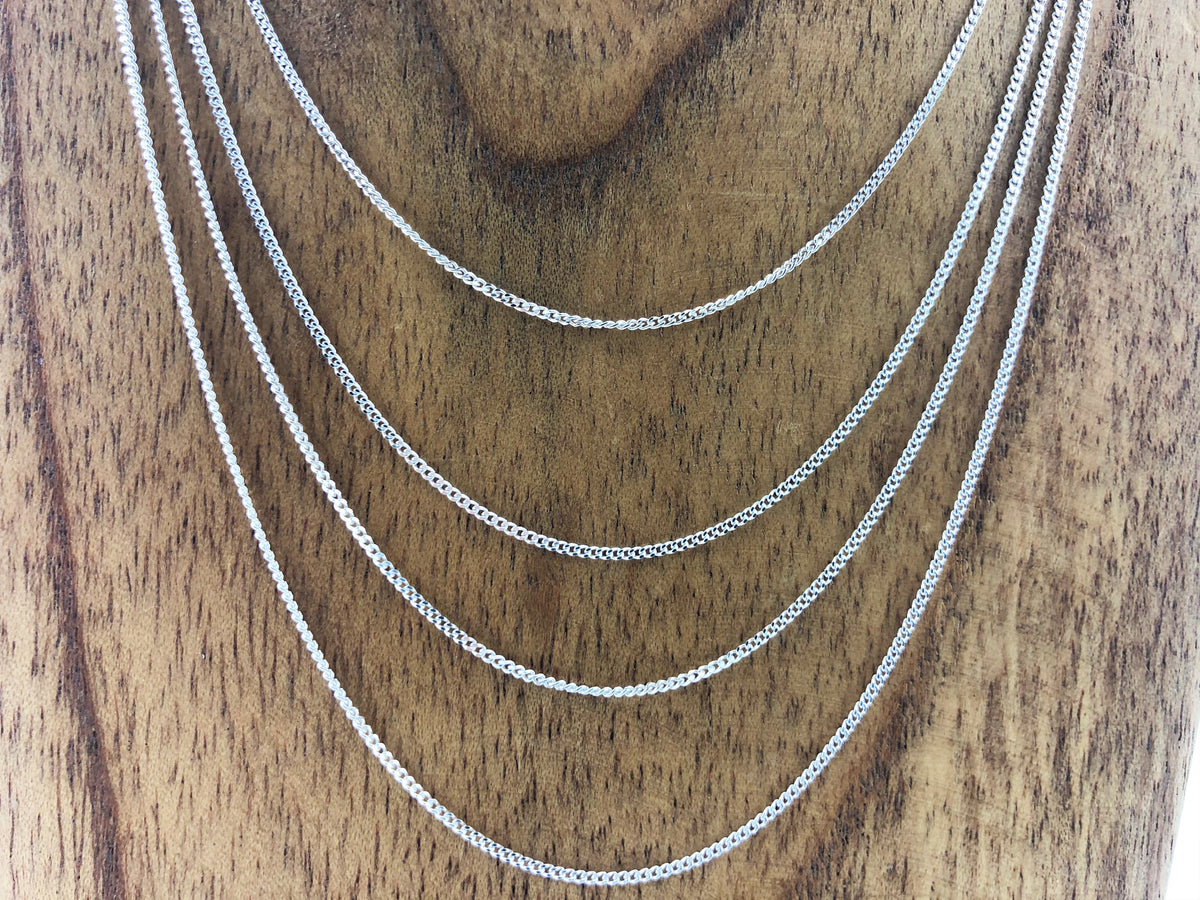 Feine Panzerkette aus 925 Sterling Silber – Ansicht 2