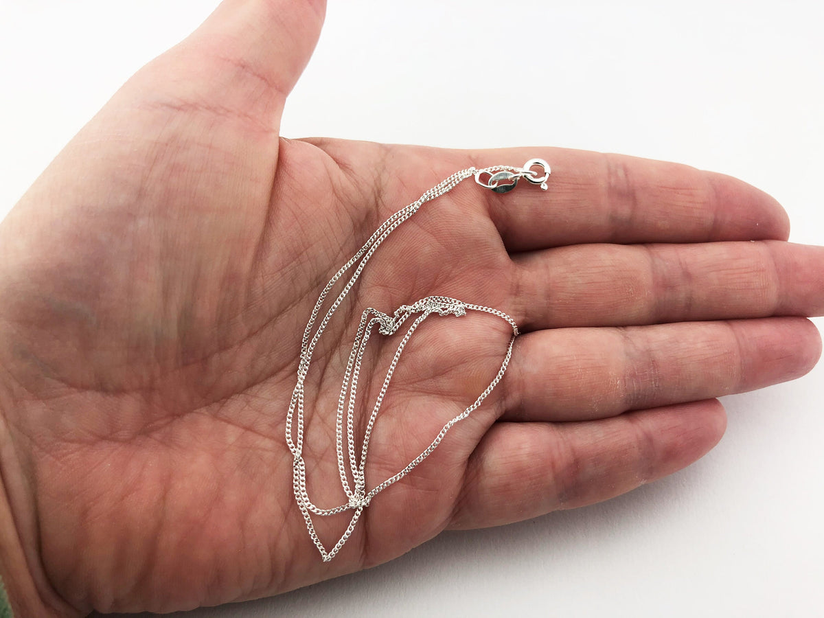 Feine Panzerkette aus 925 Sterling Silber – Ansicht 4