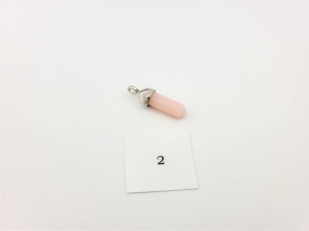 Pink Opal Anhänger 925 Silber – rosa Andenopal Doppelender aus Peru – Bild 4