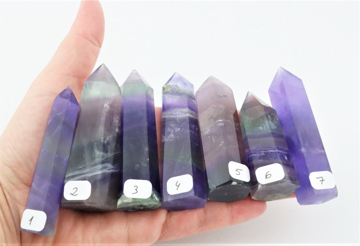 Regenbogenfluorit Spitzen – poliert, China – Ansicht 10