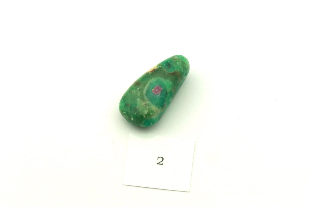 Rubin-Fuchsit Anhänger gebohrt – Rubin-Disthen in grüner Matrix – Bild 6