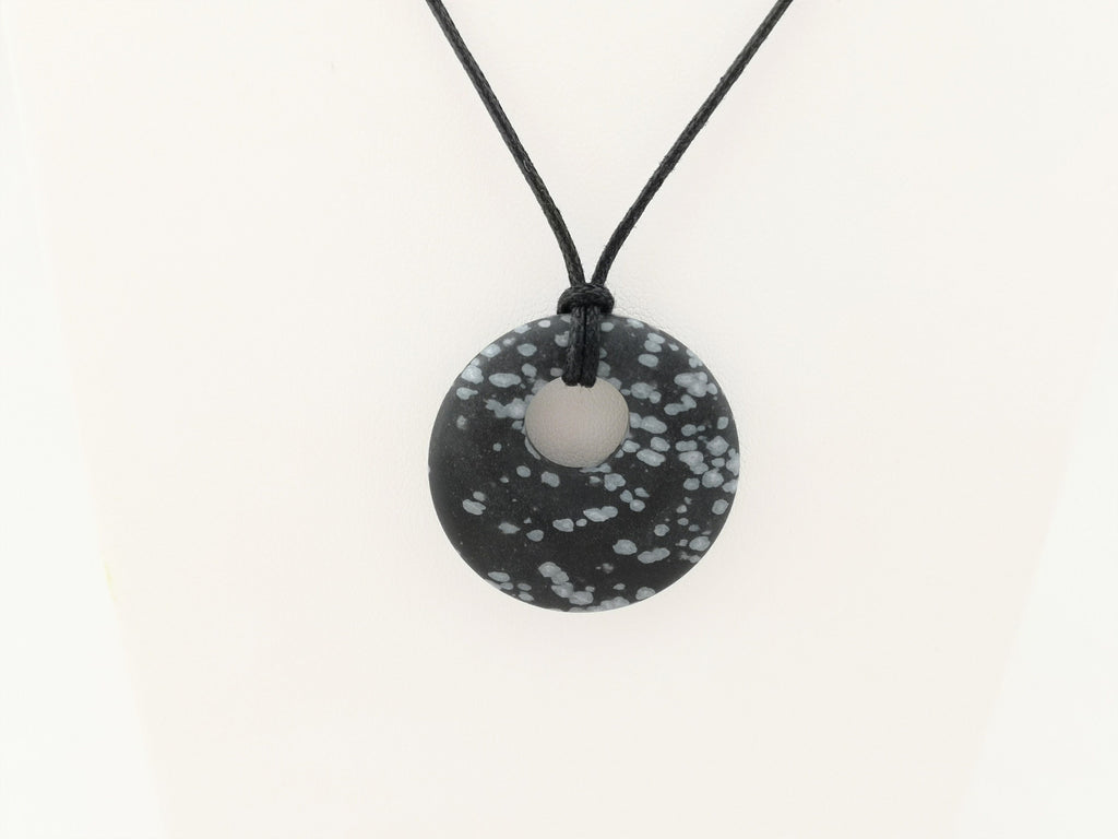Schneeflocken-Obsidian Gogo-Donut 30 mm