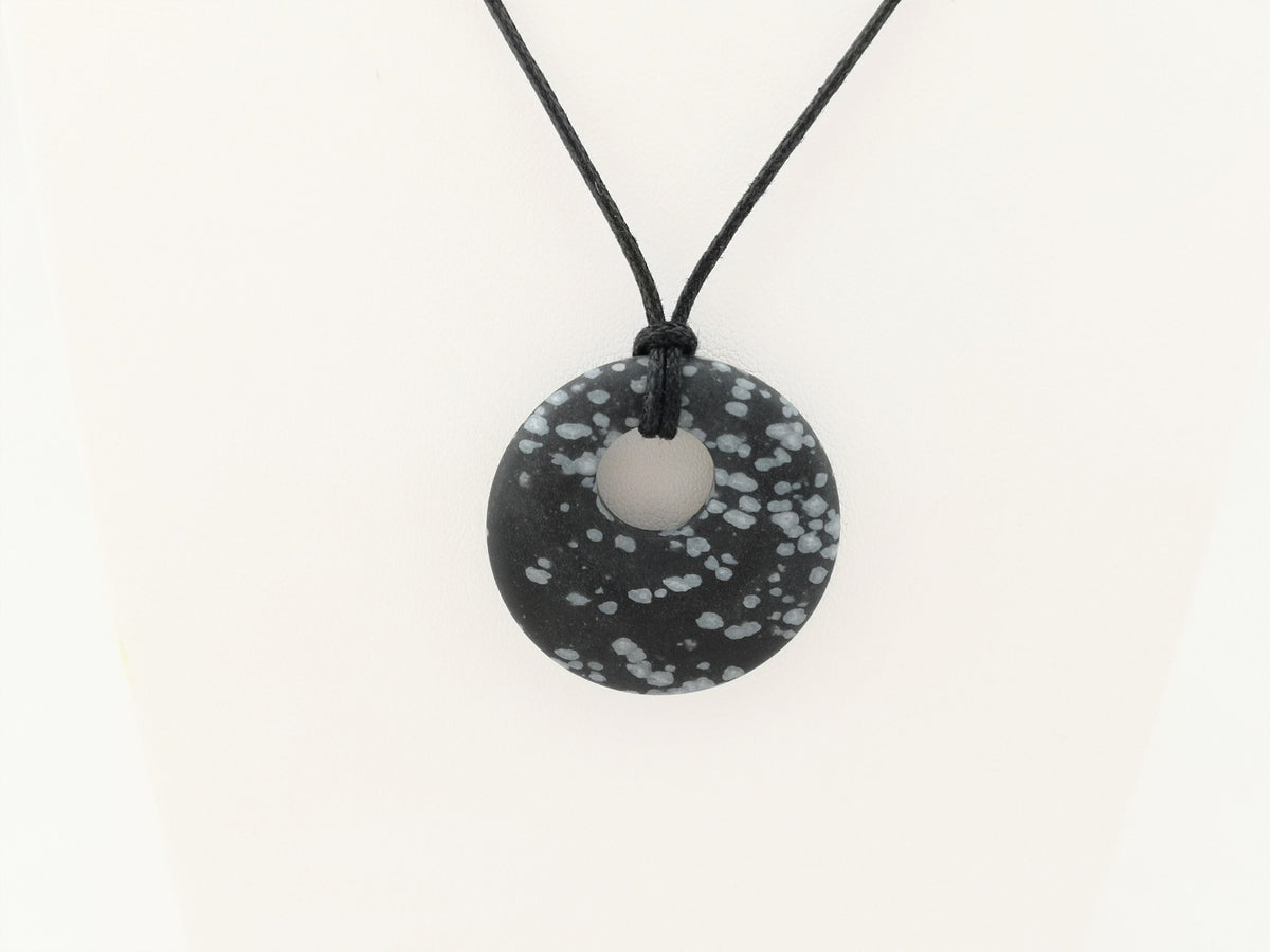 Schneeflocken-Obsidian Gogo-Donut 30 mm