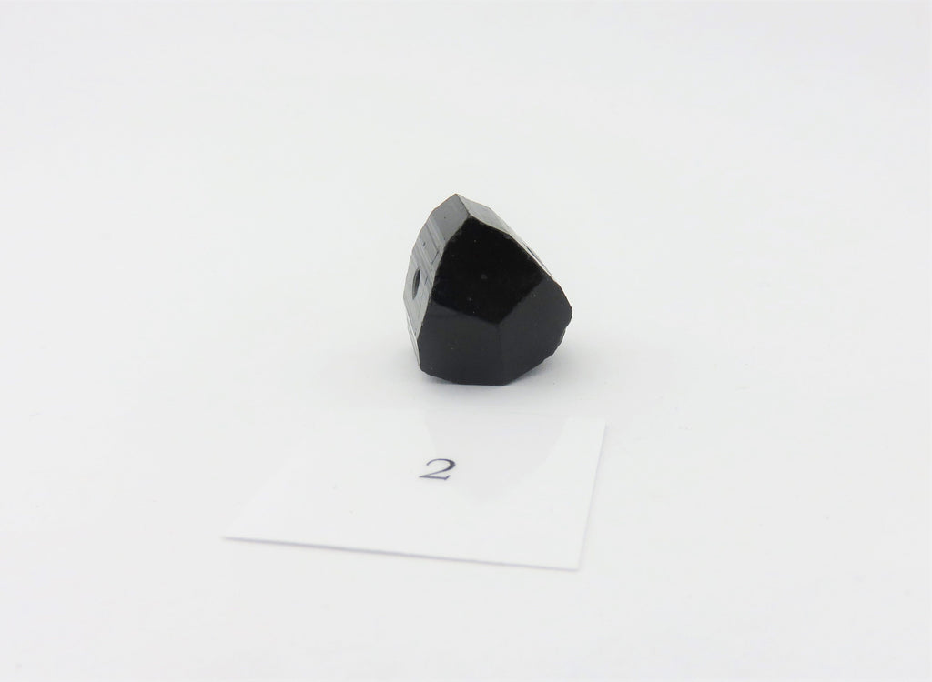 Schwarzer Turmalin Anhänger gebohrt – Schörl aus Madagaskar – ca. 20 × 17 mm – Bild 6