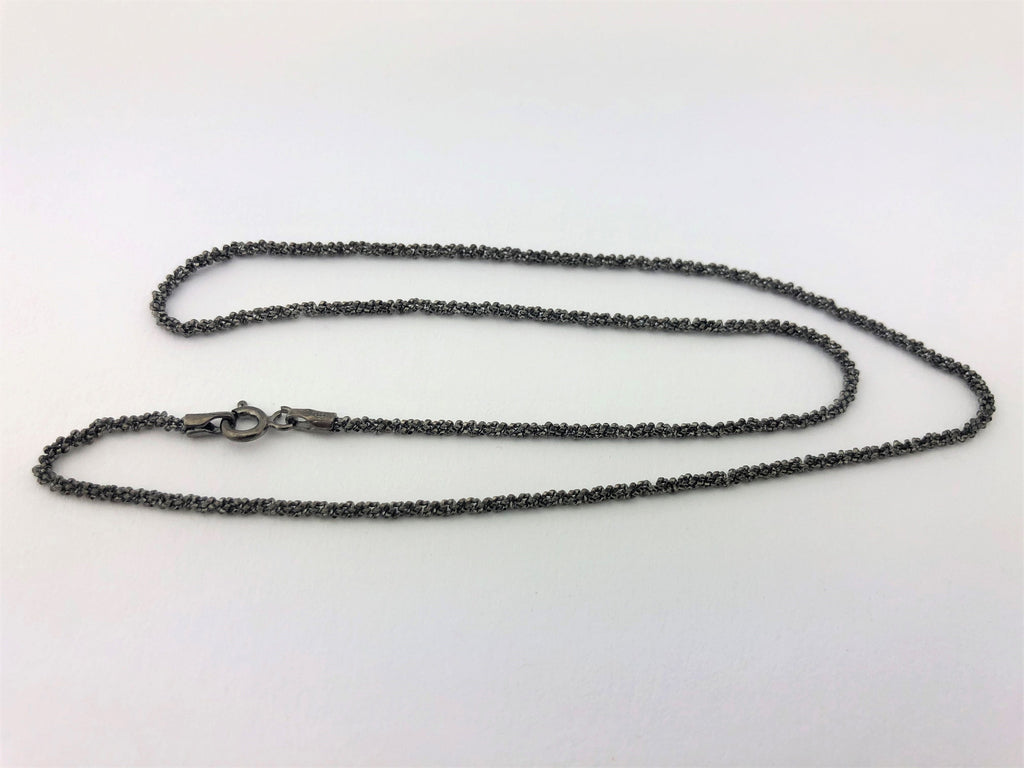 Geschwärzte diamantierte 925-Silberkette – Ansicht 6