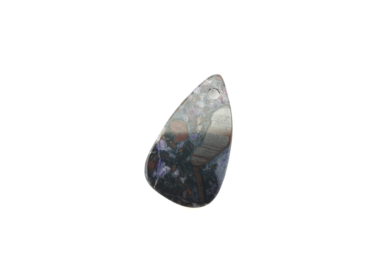 Sugilith Anhänger 57,6 ct – gebohrter violetter Edelstein mit Baumwollband | Sug243 – Ansicht 3