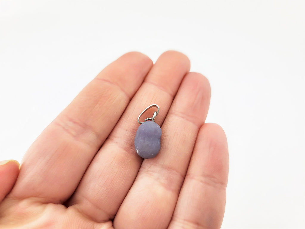 Trauben-Chalcedon Anhänger mit 925 Silberöse – Kristall aus Indonesien – Bild 6